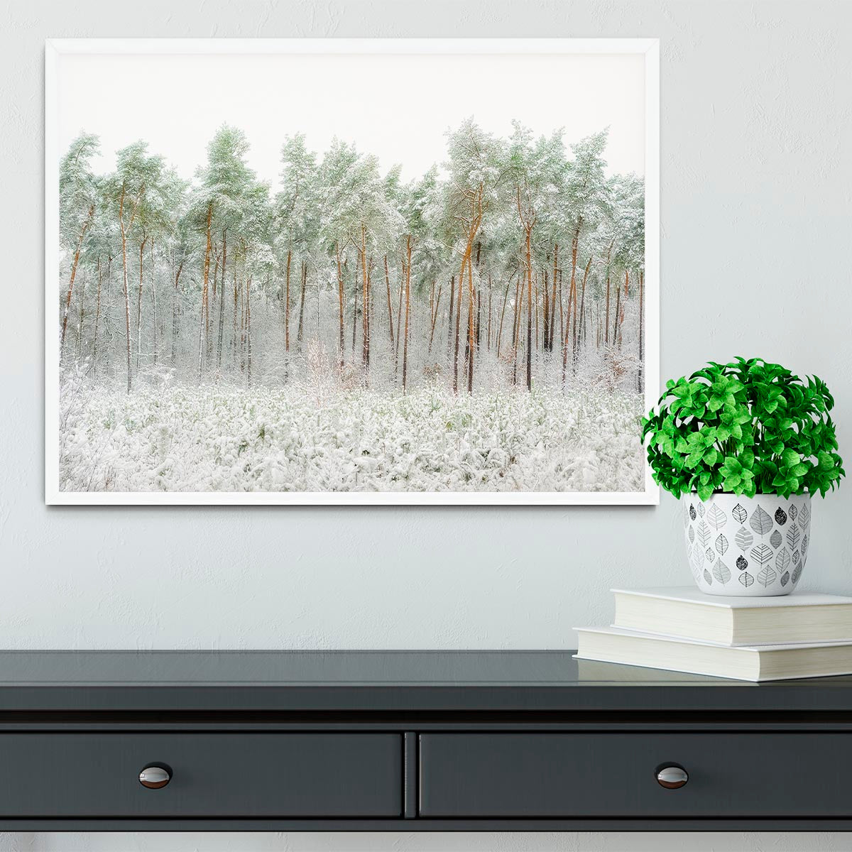 Snow World Framed Print - Canvas Art Rocks -6