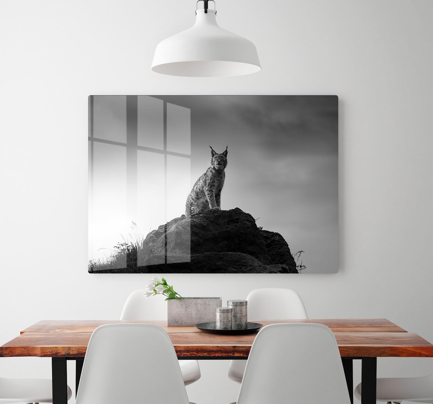 Lynx drama HD Metal Print - Canvas Art Rocks - 2