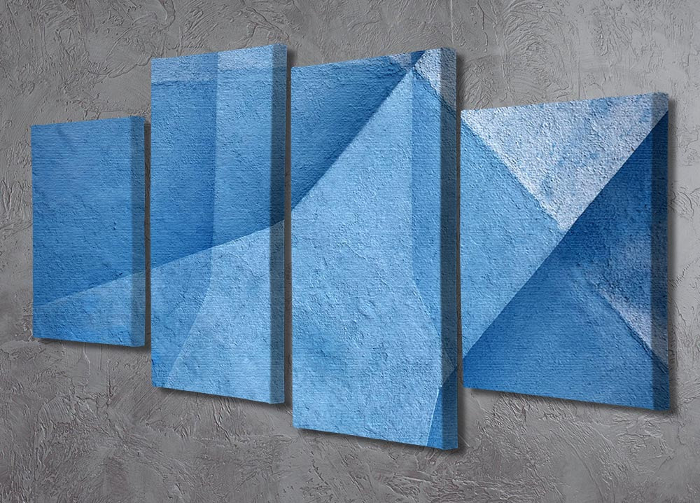 Blue Abstract 4 Split Panel Canvas - Canvas Art Rocks - 2