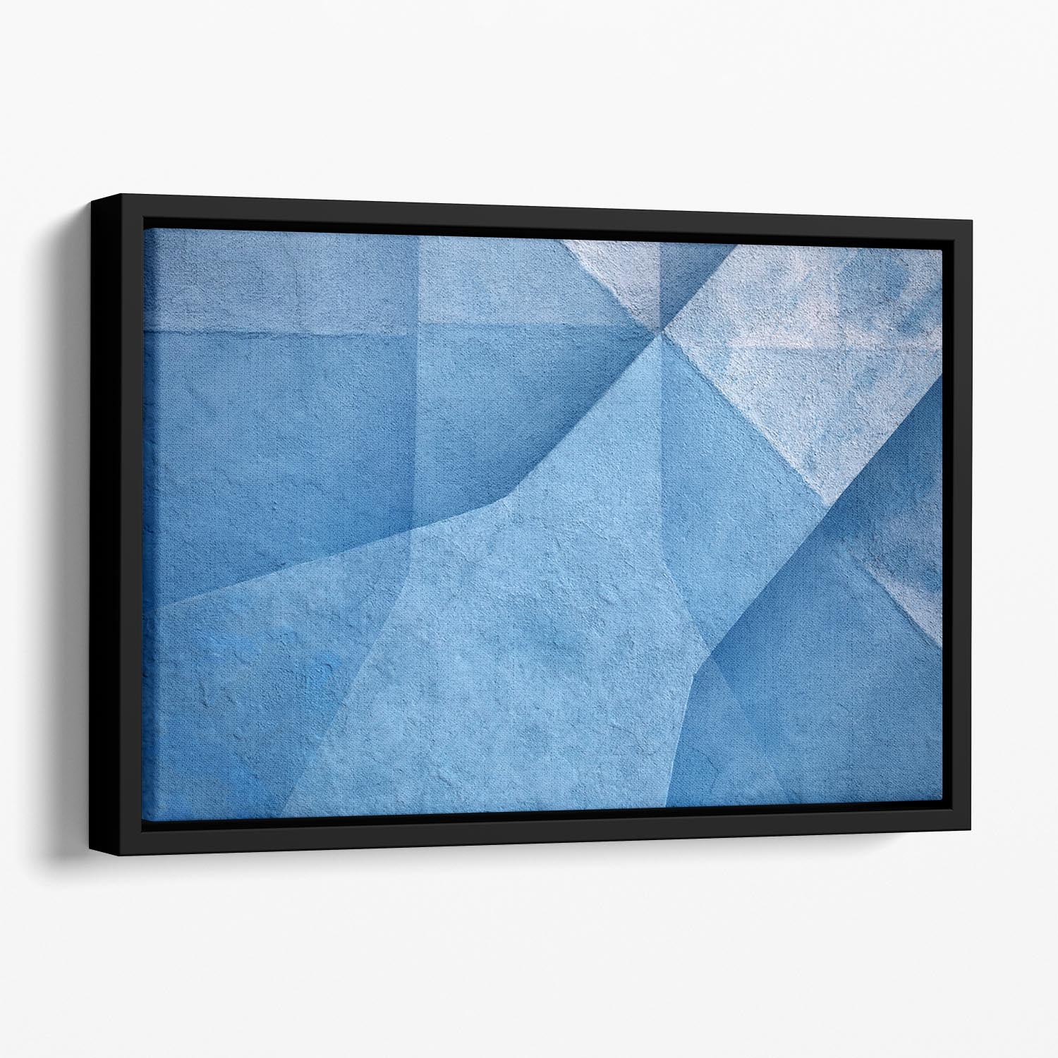 Blue Abstract Floating Framed Canvas - Canvas Art Rocks - 1