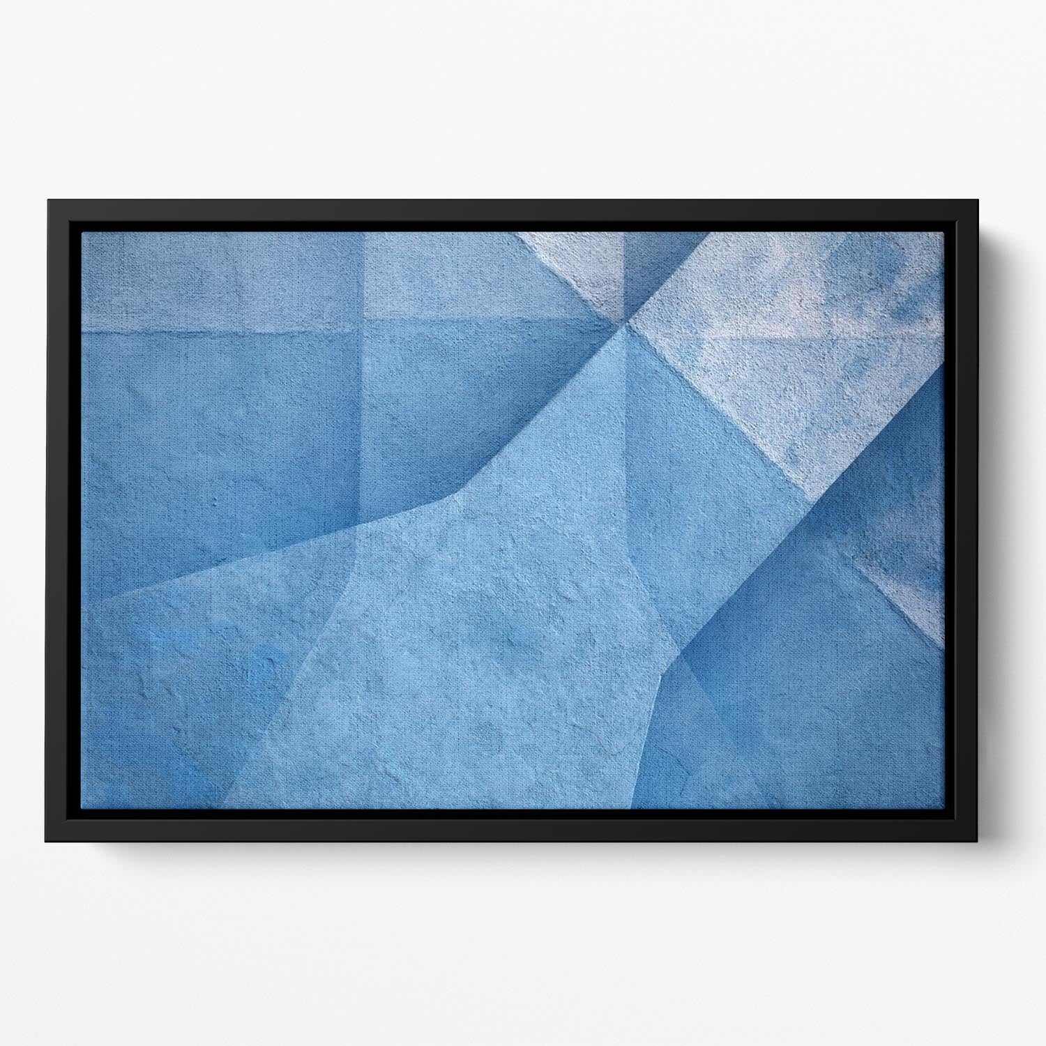 Blue Abstract Floating Framed Canvas - Canvas Art Rocks - 2