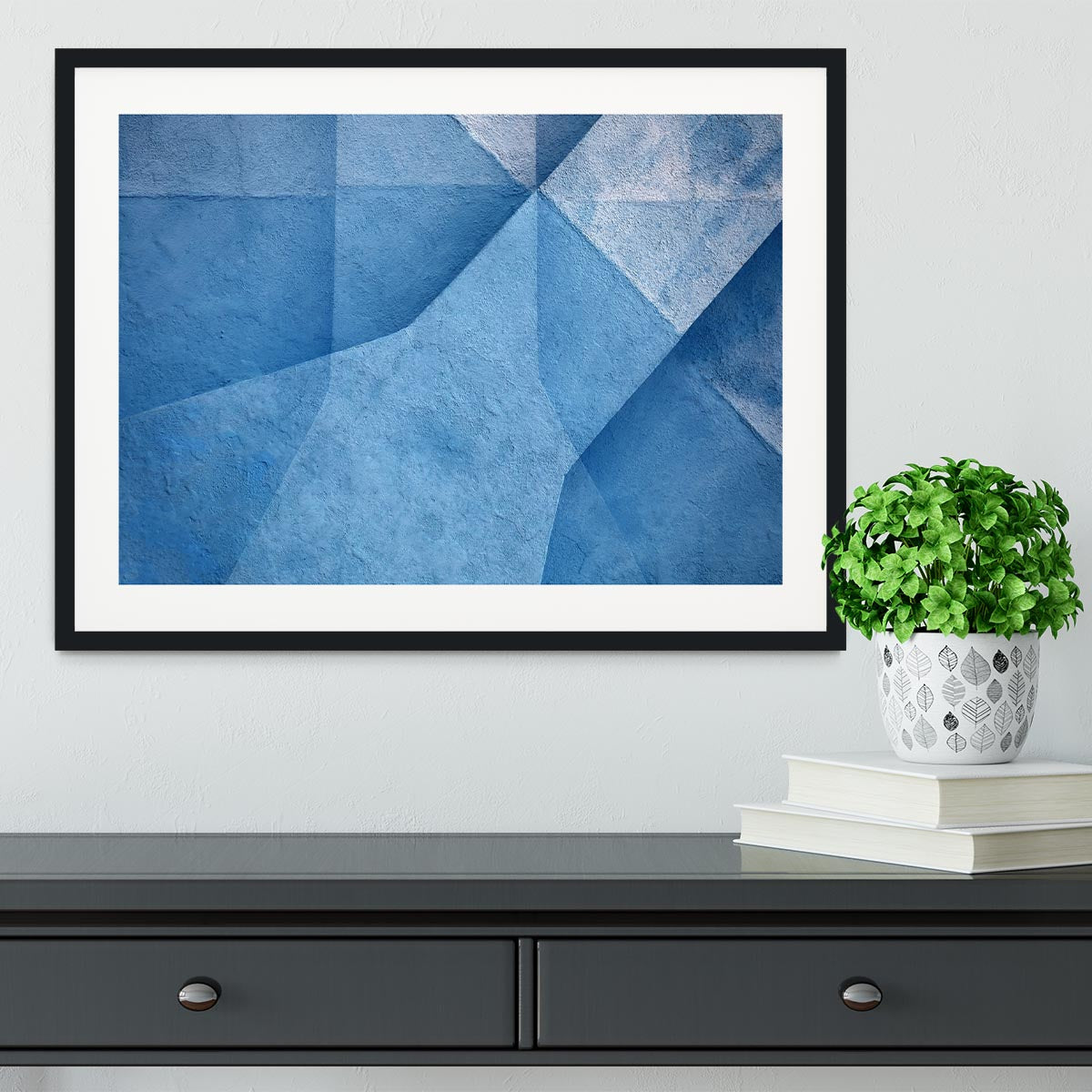 Blue Abstract Framed Print - Canvas Art Rocks - 1