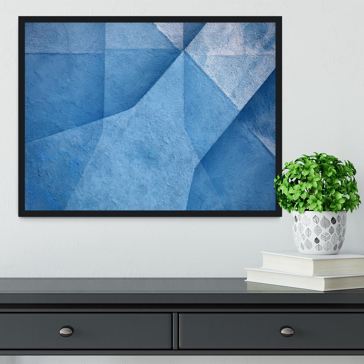 Blue Abstract Framed Print - Canvas Art Rocks - 2