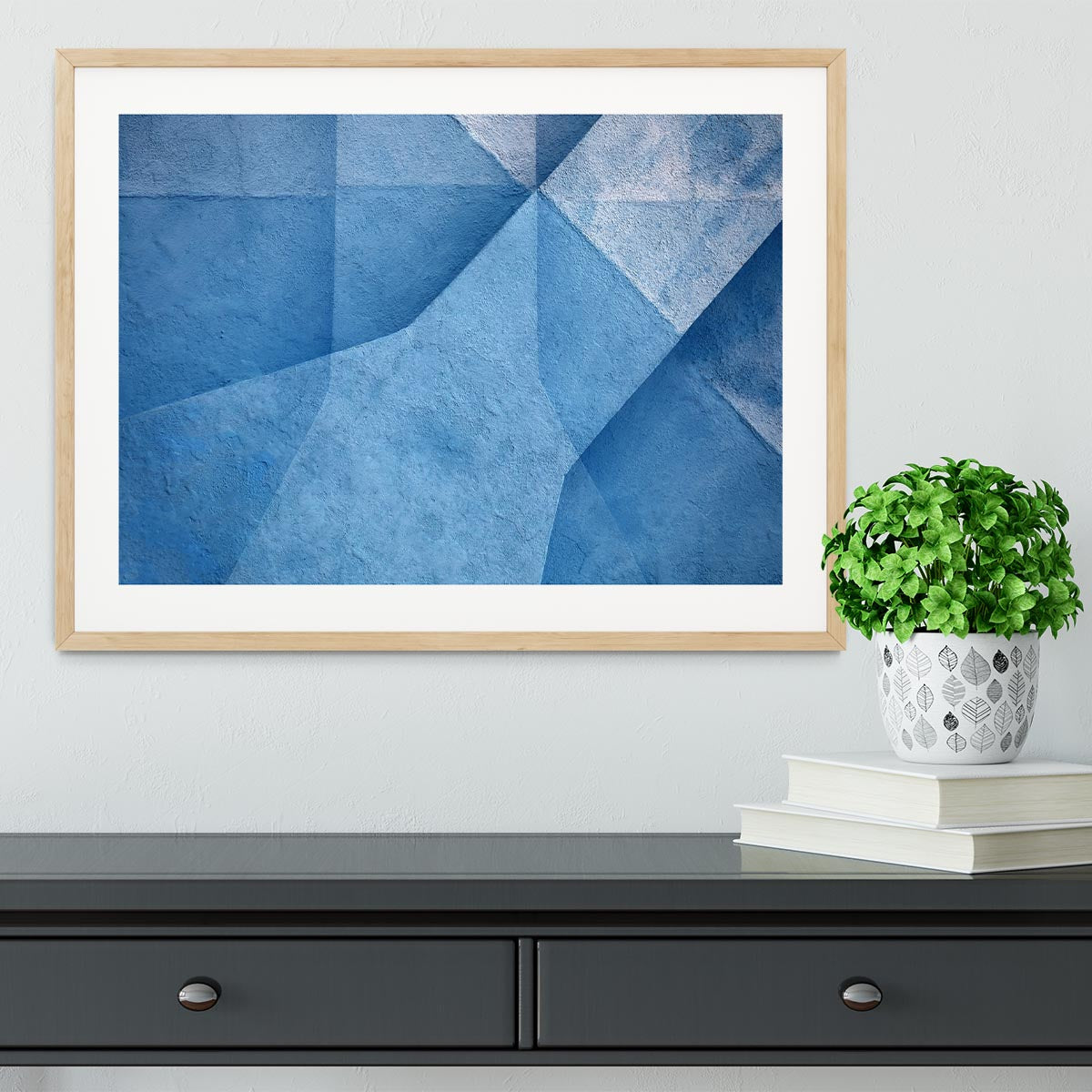 Blue Abstract Framed Print - Canvas Art Rocks - 3