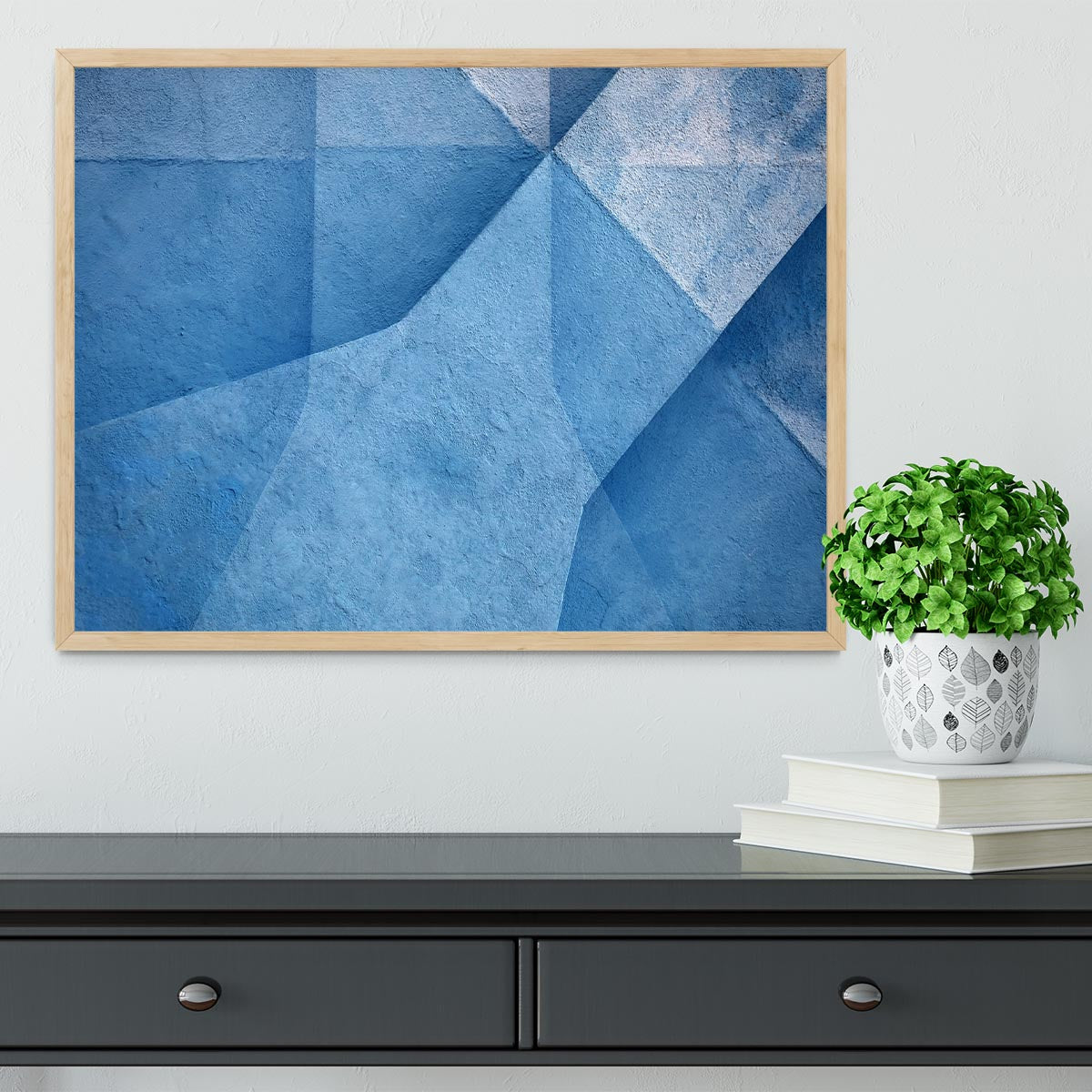 Blue Abstract Framed Print - Canvas Art Rocks - 4