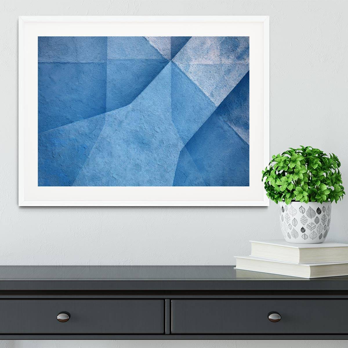 Blue Abstract Framed Print - Canvas Art Rocks - 5