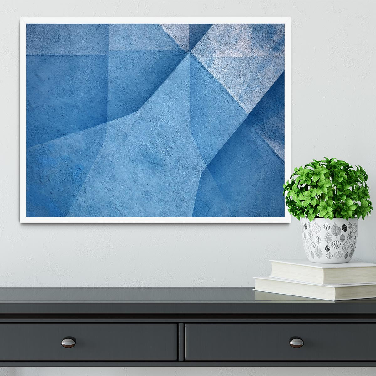 Blue Abstract Framed Print - Canvas Art Rocks -6