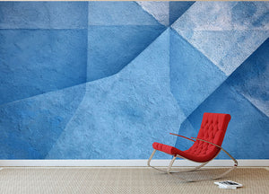 Blue Abstract Wall Mural Wallpaper - Canvas Art Rocks - 2