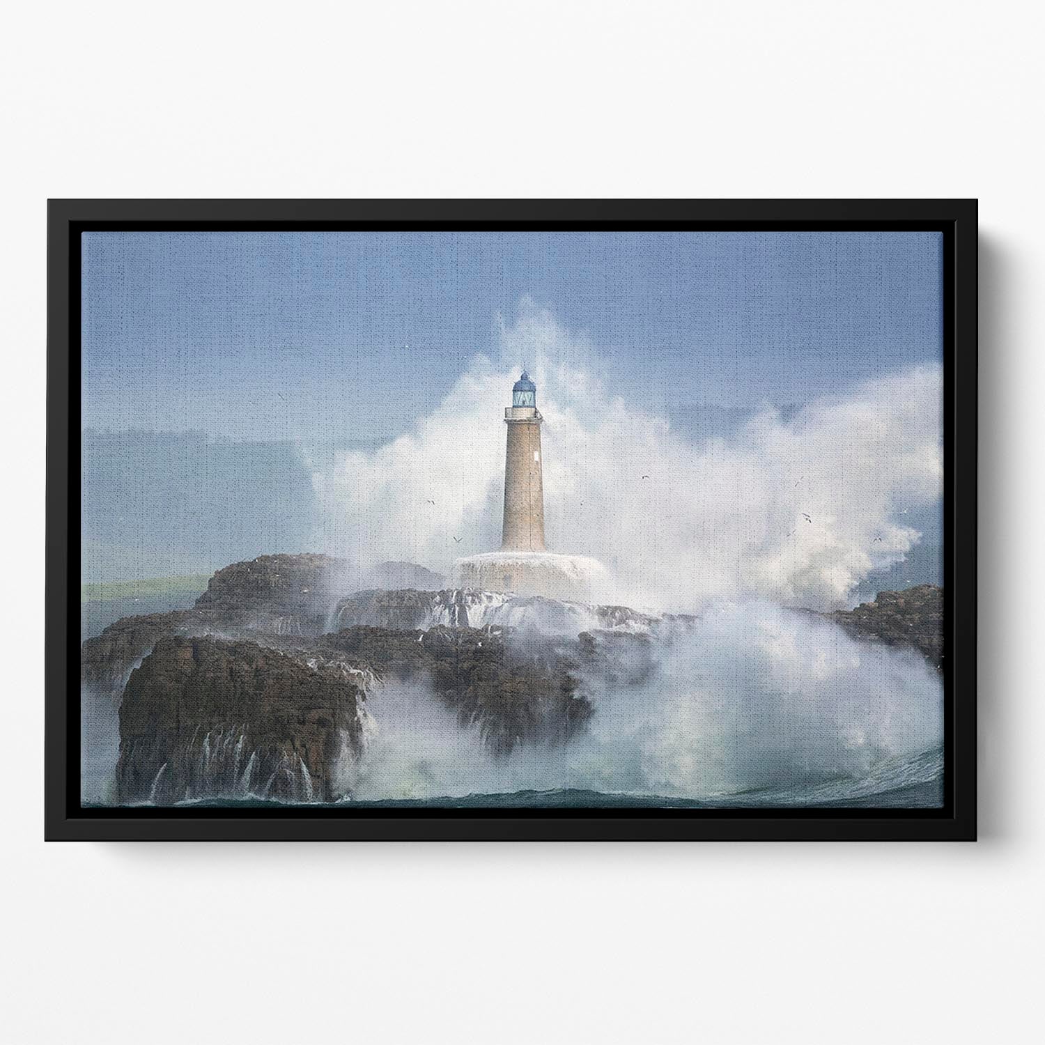 Wild Sea Floating Framed Canvas - Canvas Art Rocks - 2