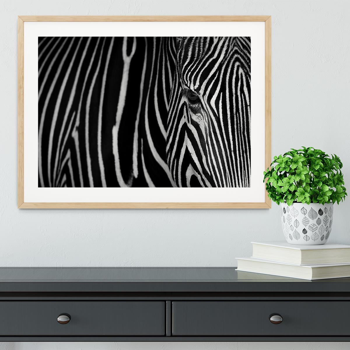 Zebra Pattern Framed Print - Canvas Art Rocks - 3