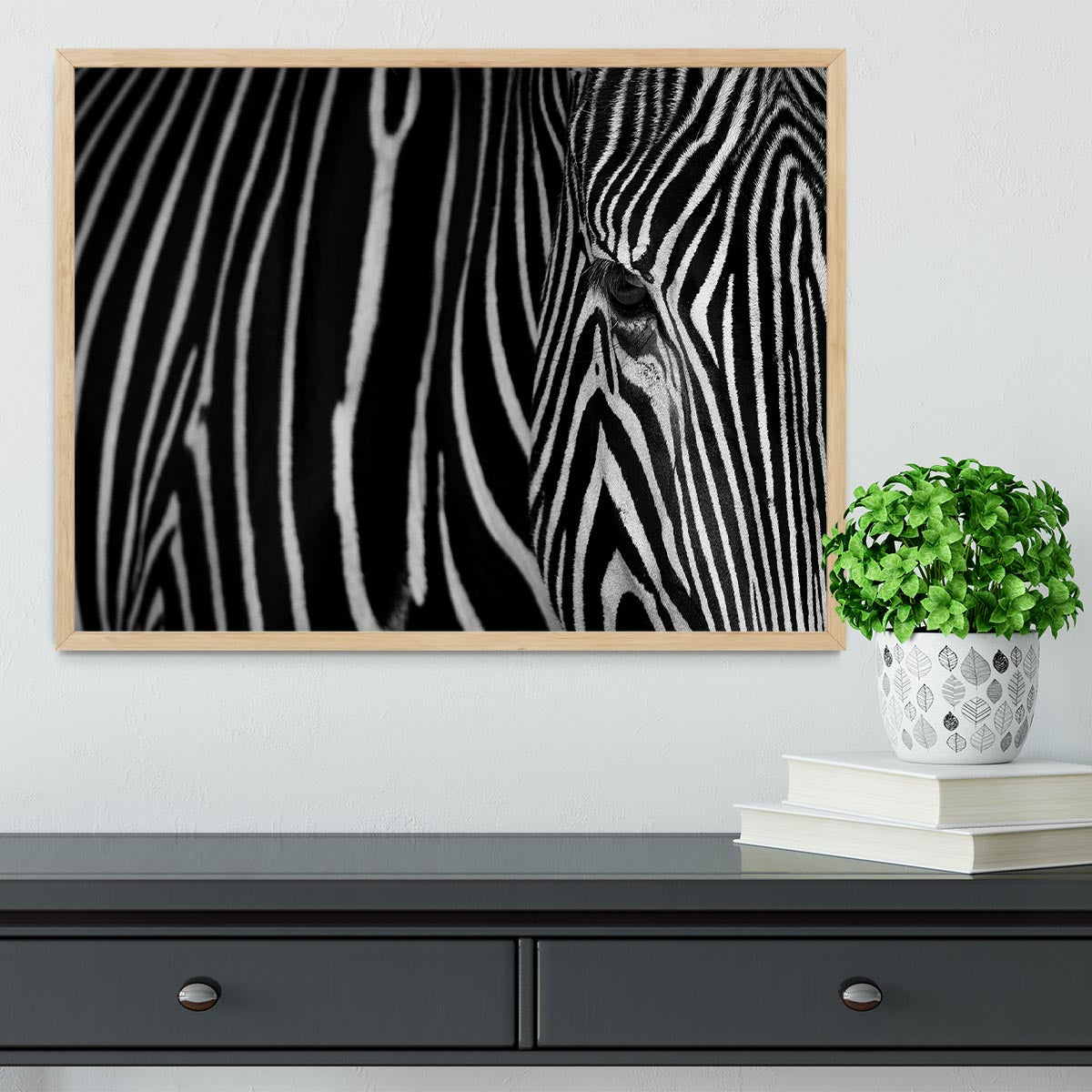 Zebra Pattern Framed Print - Canvas Art Rocks - 4