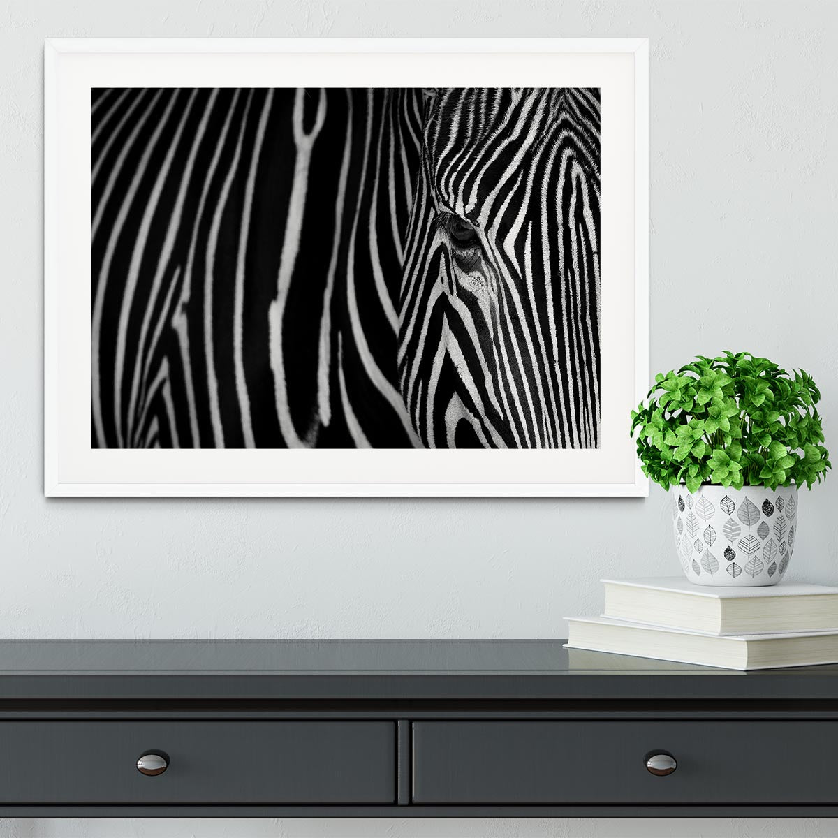 Zebra Pattern Framed Print - Canvas Art Rocks - 5