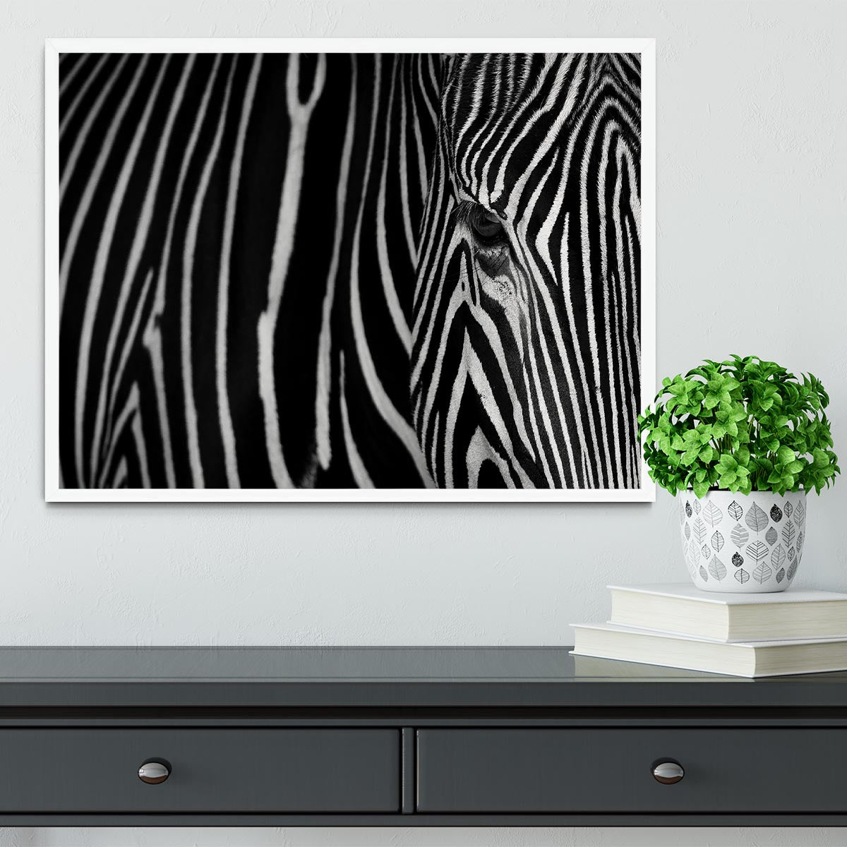 Zebra Pattern Framed Print - Canvas Art Rocks -6