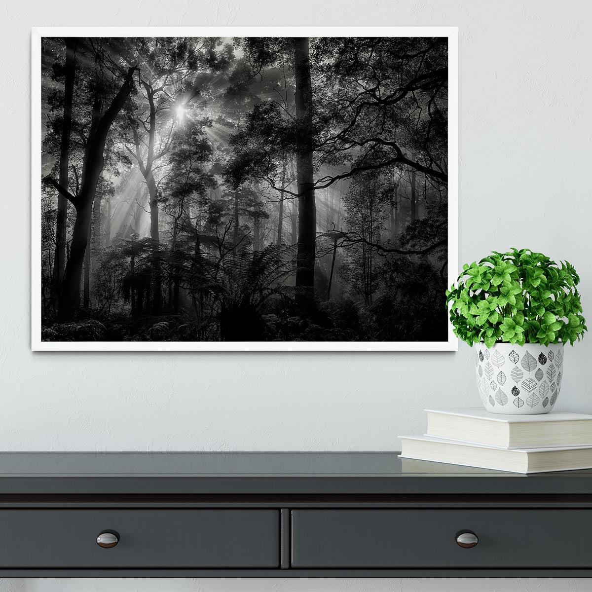 Primary Forest Framed Print - Canvas Art Rocks -6