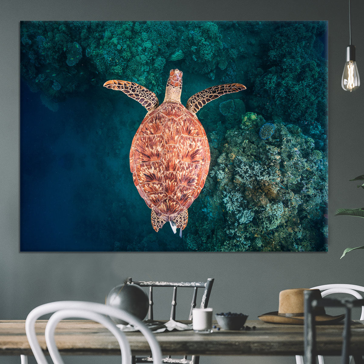 Flying Over The Reef Canvas Print or Poster - Canvas Art Rocks - 3