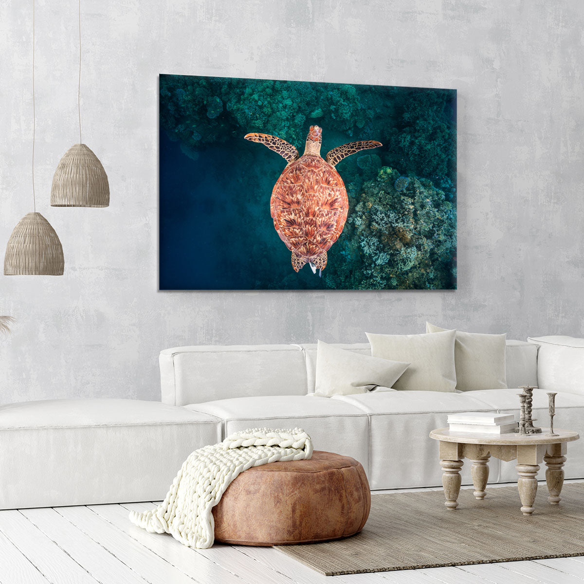 Flying Over The Reef Canvas Print or Poster - Canvas Art Rocks - 6