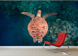 Flying Over The Reef Wall Mural Wallpaper - Canvas Art Rocks - 2