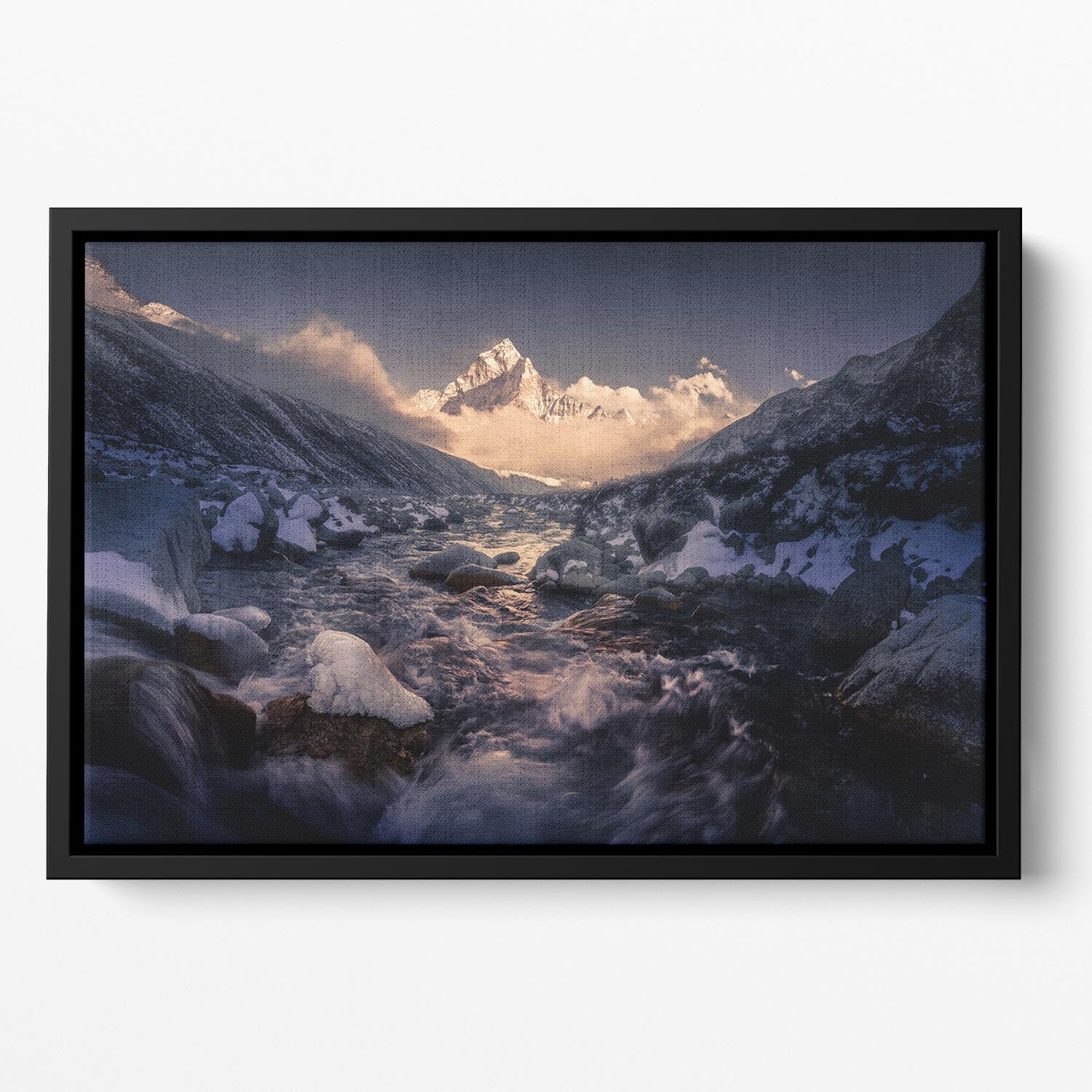 Ama Dablam Floating Framed Canvas - Canvas Art Rocks - 2