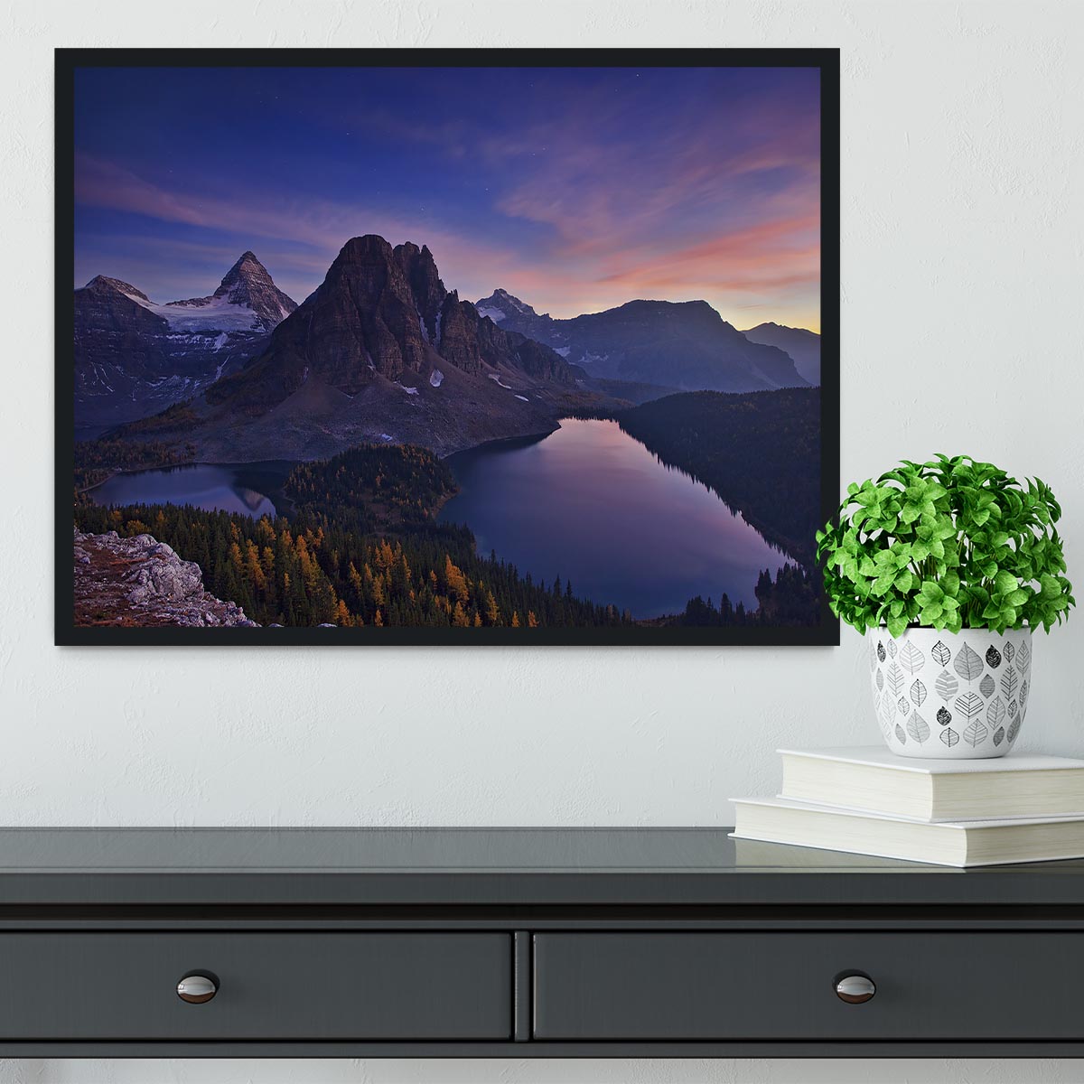 Twilight At Mount Assiniboine Framed Print - Canvas Art Rocks - 2