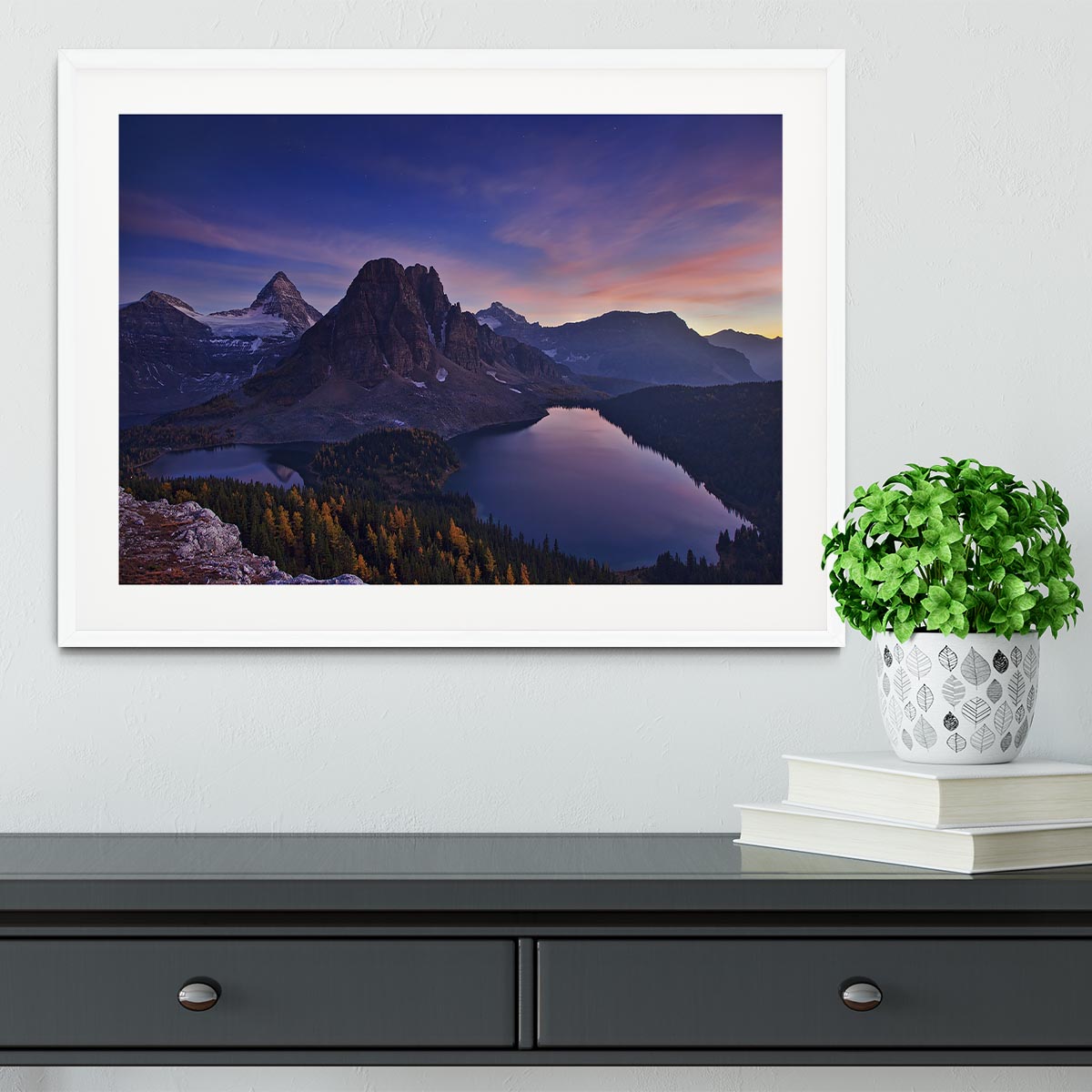 Twilight At Mount Assiniboine Framed Print - Canvas Art Rocks - 5