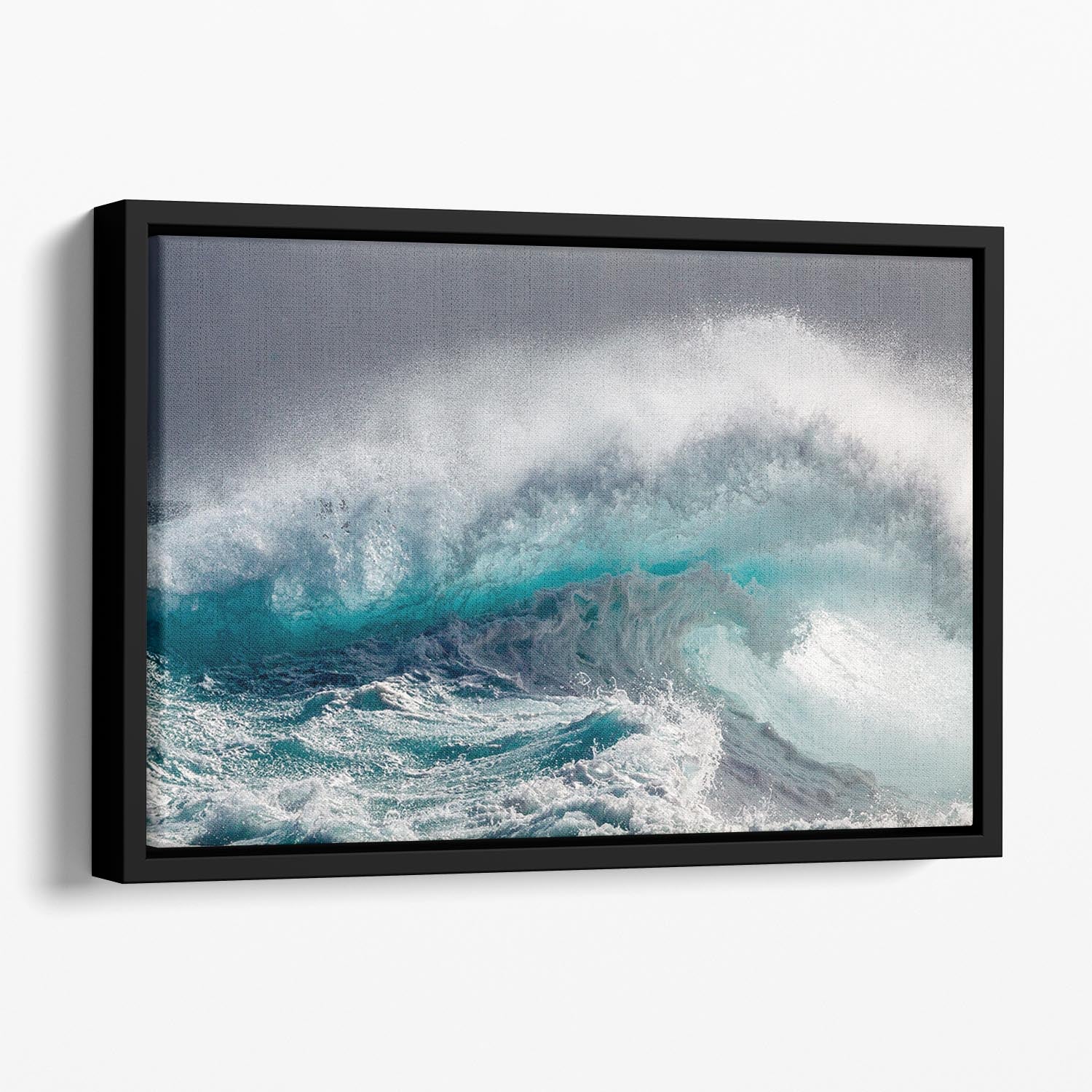 Mighty Water Floating Framed Canvas - Canvas Art Rocks - 1