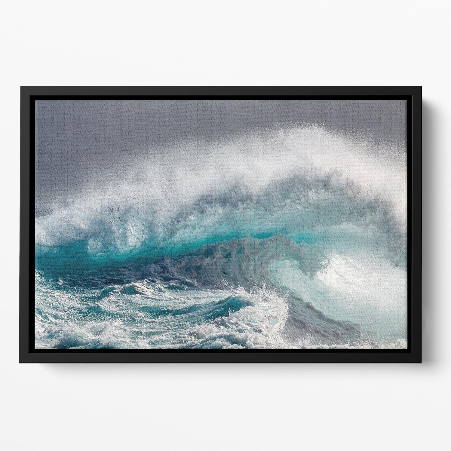 Mighty Water Floating Framed Canvas - Canvas Art Rocks - 2