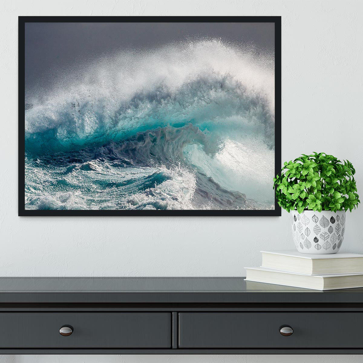 Mighty Water Framed Print - Canvas Art Rocks - 2