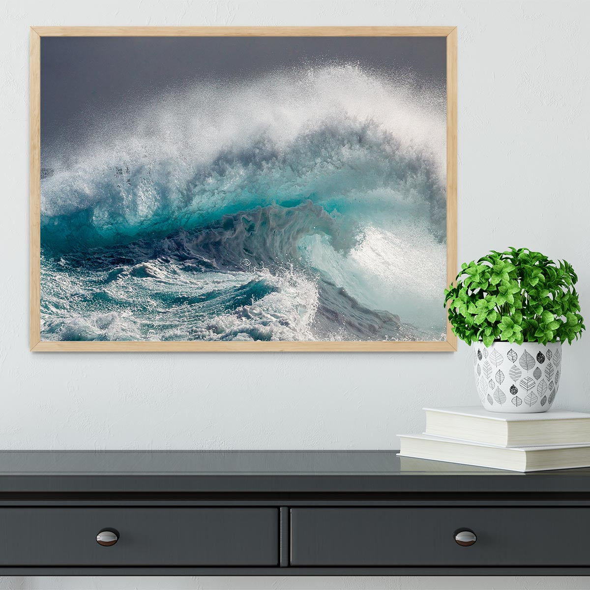 Mighty Water Framed Print - Canvas Art Rocks - 4