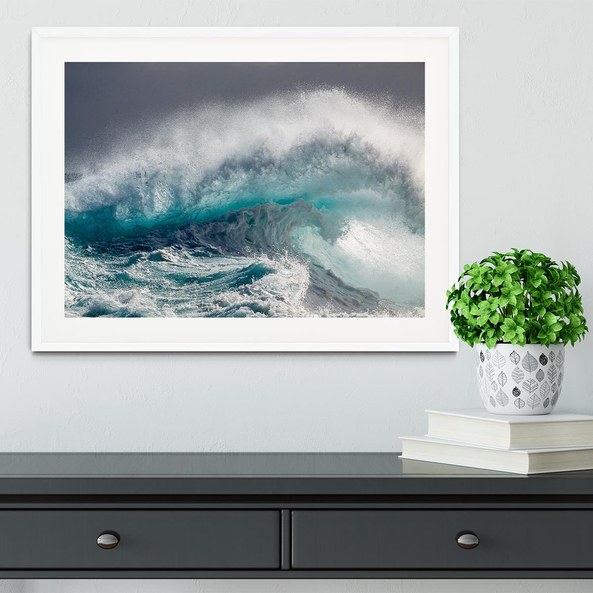 Mighty Water Framed Print - Canvas Art Rocks - 5