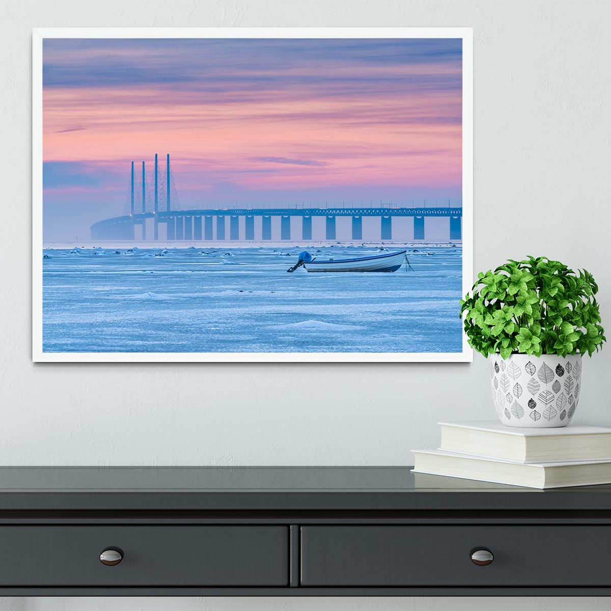 Frozen Sea Framed Print - Canvas Art Rocks -6