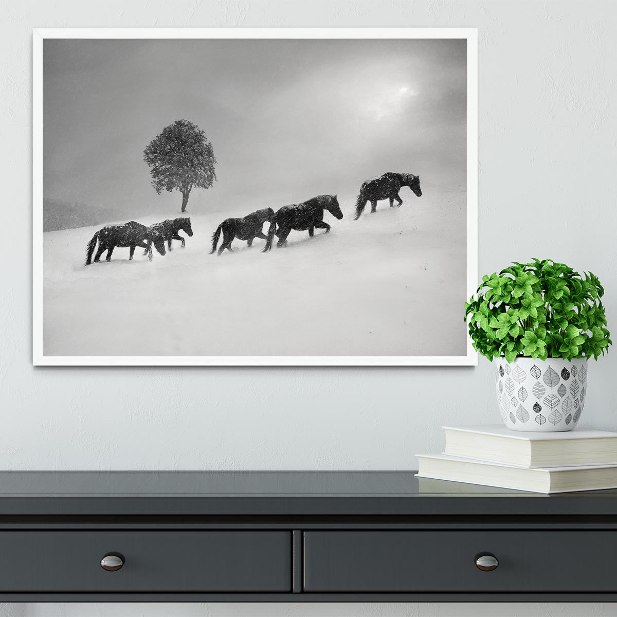 Icelandic Horses Framed Print - Canvas Art Rocks -6