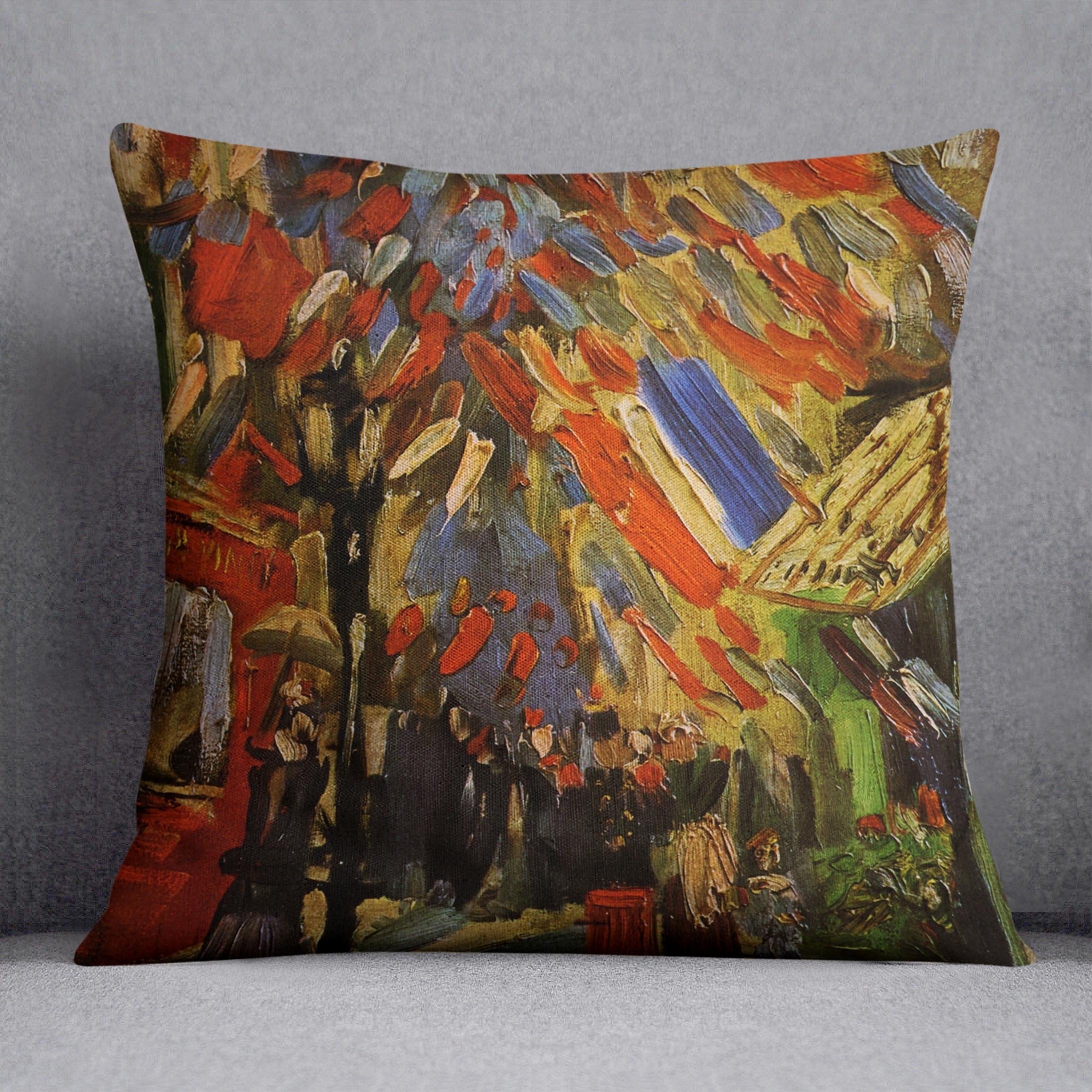 14 July in Paris by Van Gogh Throw Pillow