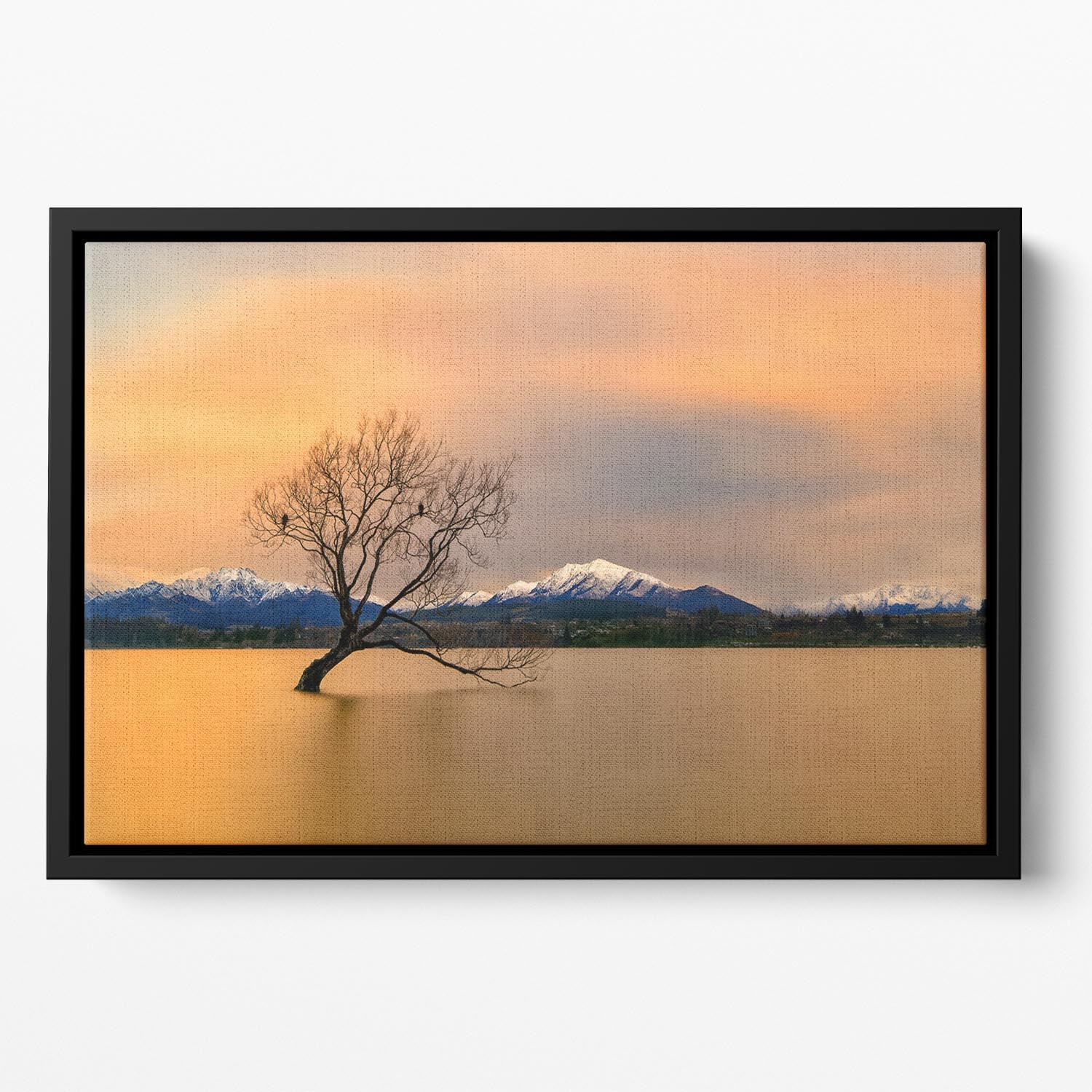 Morning Glow Of The Lake Wanaka Floating Framed Canvas - Canvas Art Rocks - 2