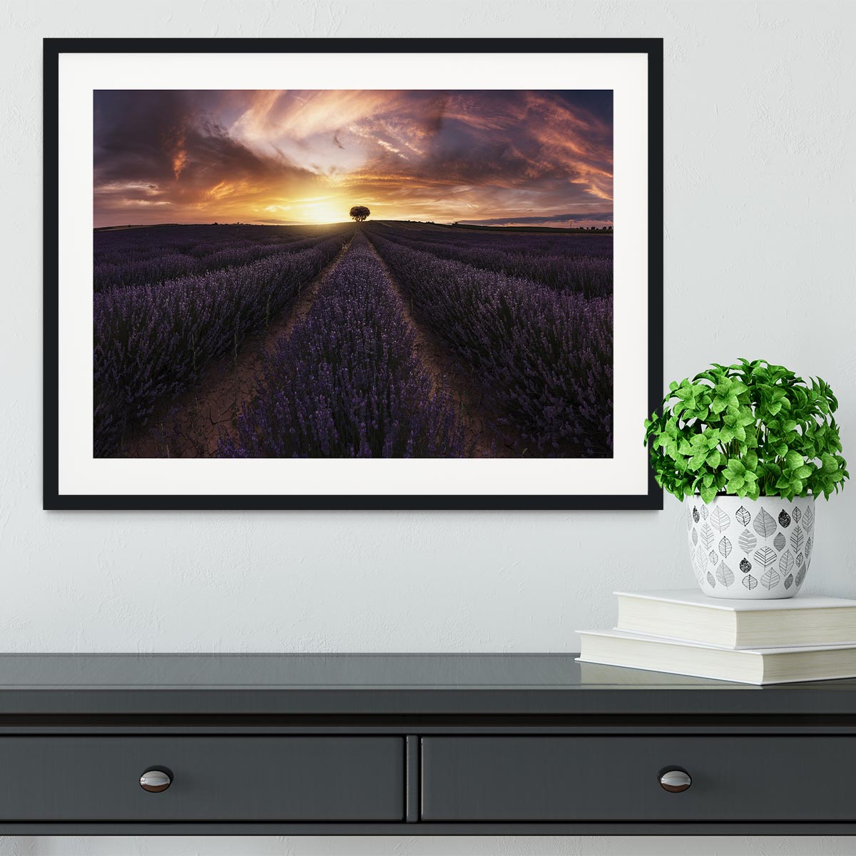 Lavender Sunset Framed Print - Canvas Art Rocks - 1