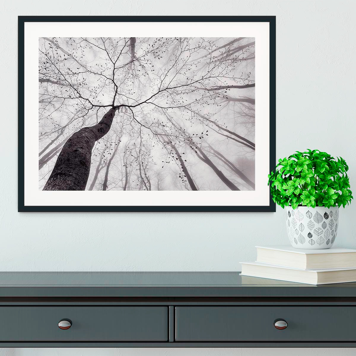 A View Of The Tree Crown Framed Print - Canvas Art Rocks - 1