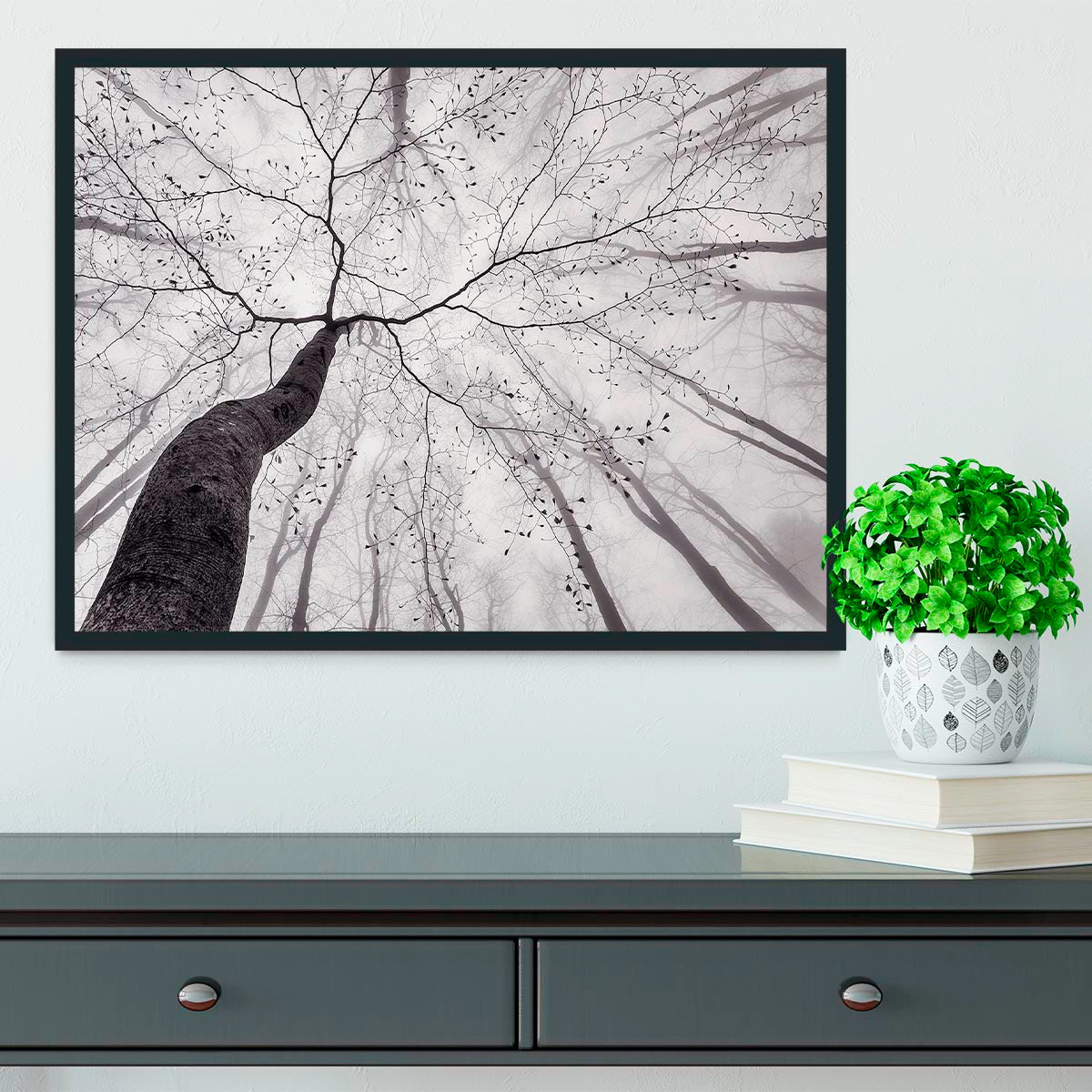 A View Of The Tree Crown Framed Print - Canvas Art Rocks - 2