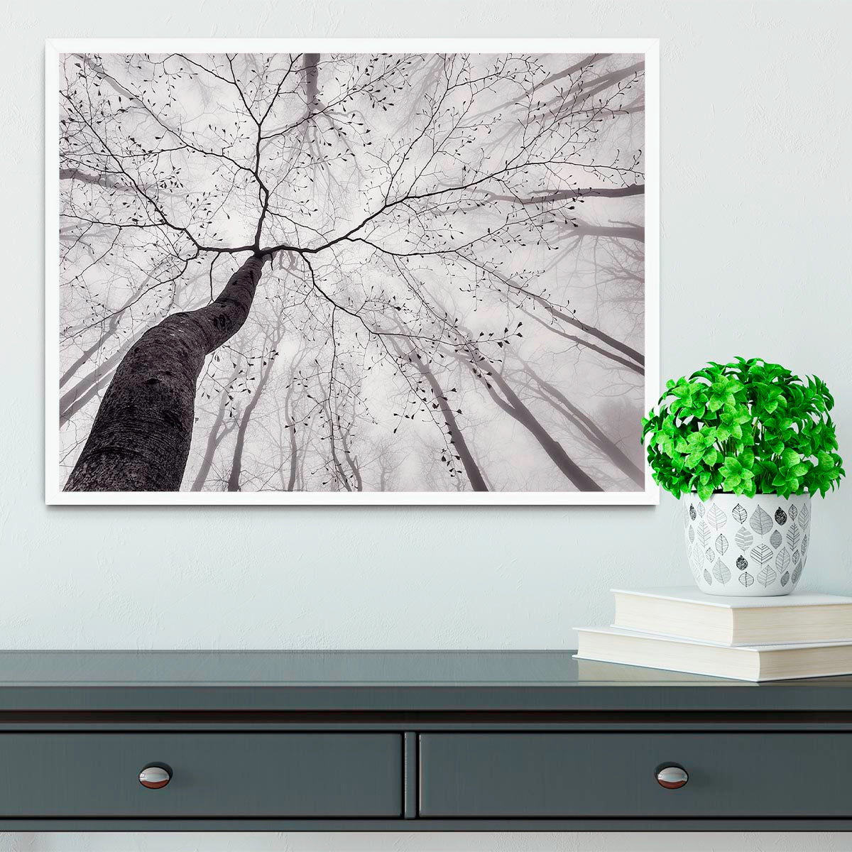 A View Of The Tree Crown Framed Print - Canvas Art Rocks -6