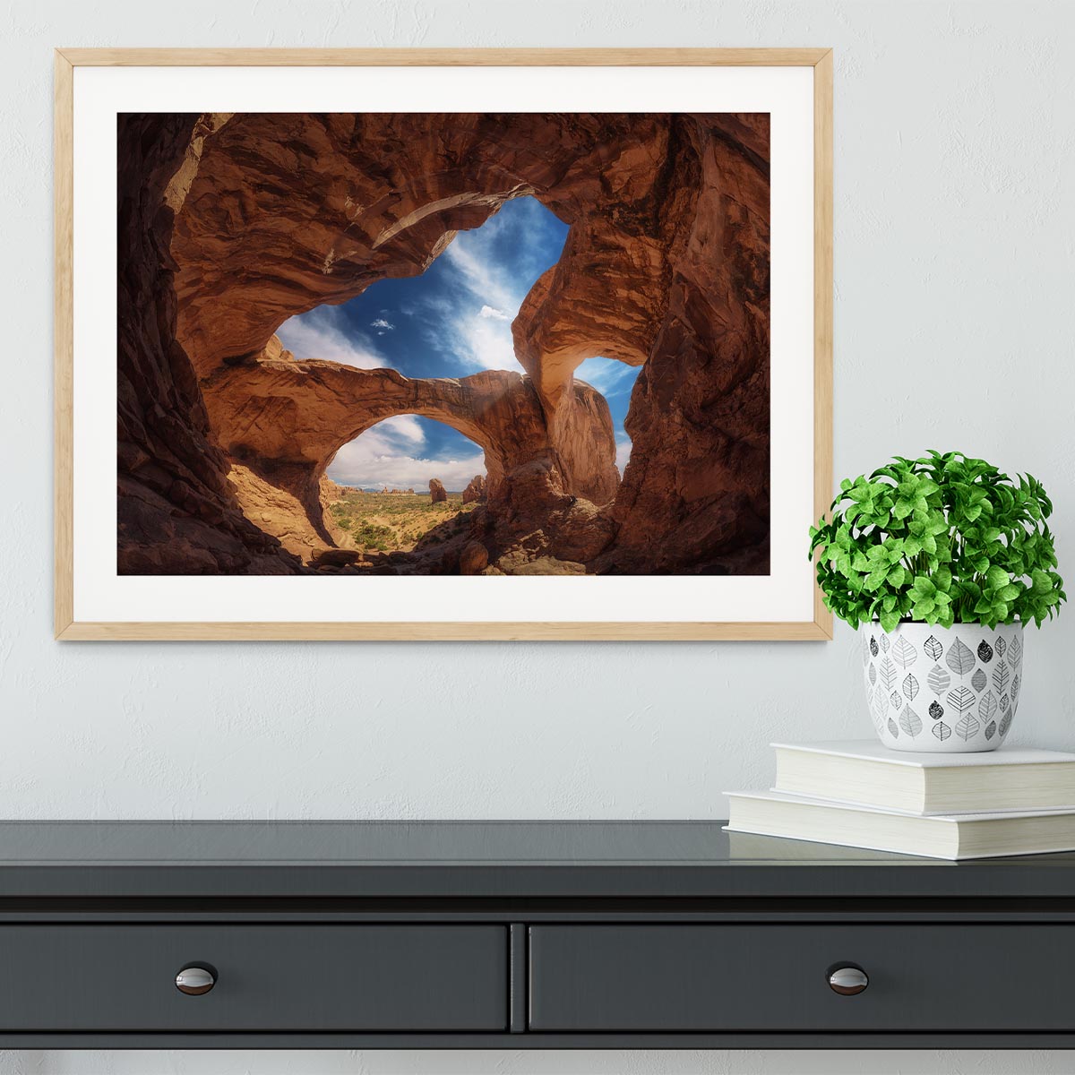 Double Arch Framed Print - Canvas Art Rocks - 3