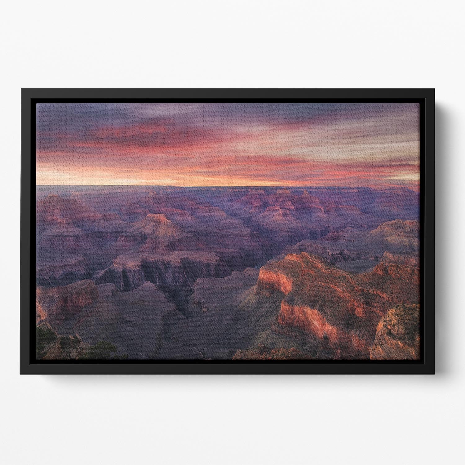 Canyon On Fire Floating Framed Canvas - Canvas Art Rocks - 2