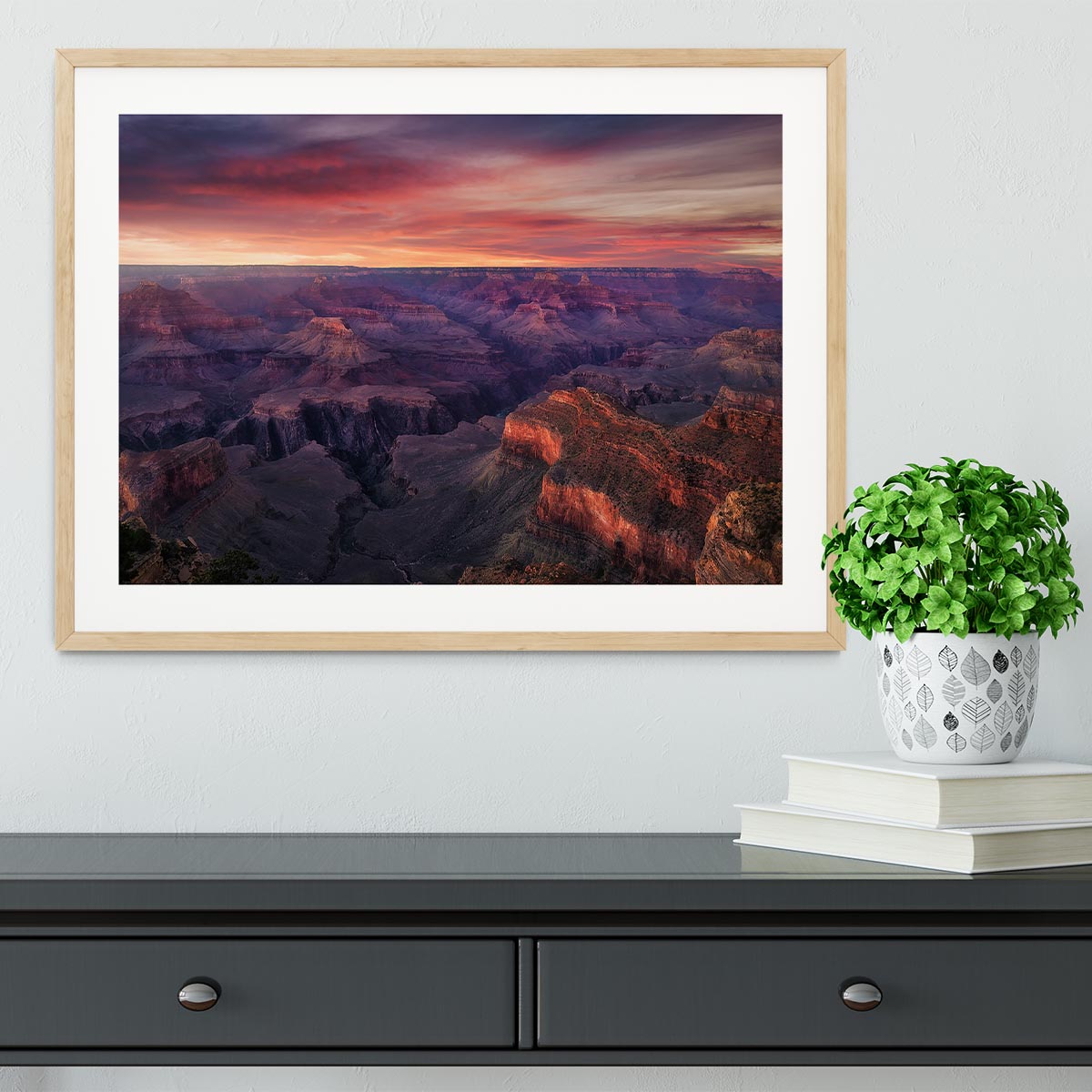 Canyon On Fire Framed Print - Canvas Art Rocks - 3