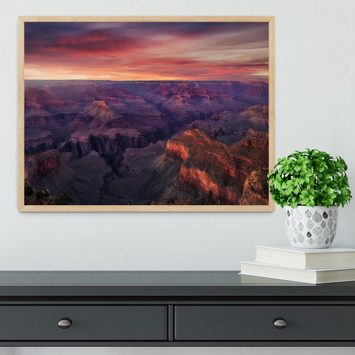 Canyon On Fire Framed Print - Canvas Art Rocks - 4