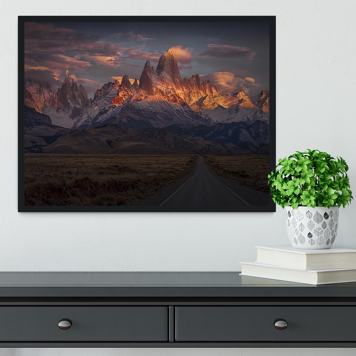 Burning Peak Framed Print - Canvas Art Rocks - 2