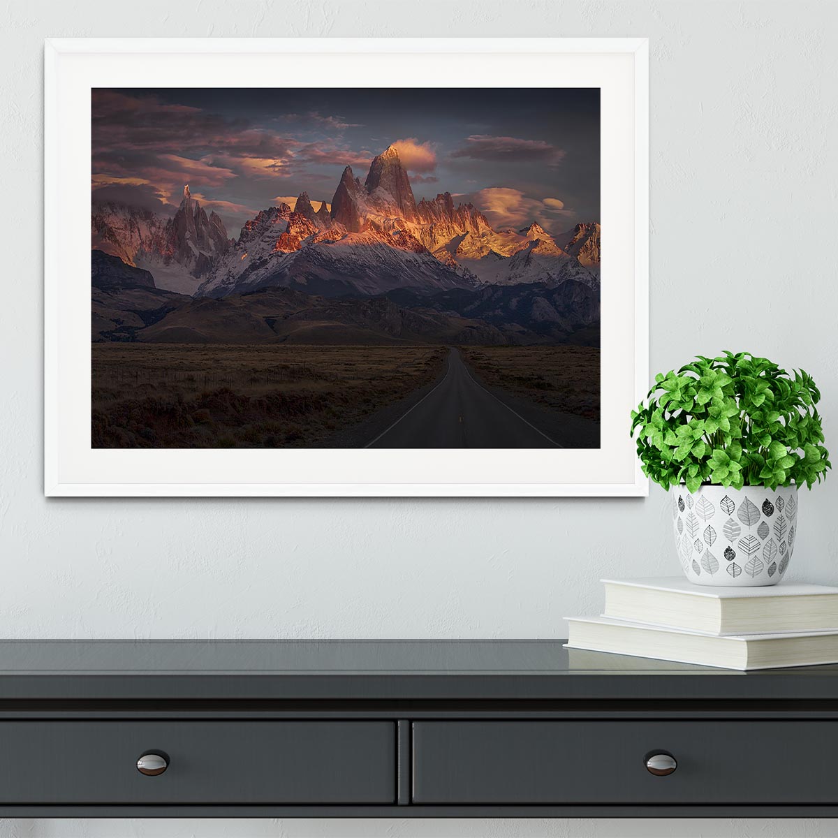 Burning Peak Framed Print - Canvas Art Rocks - 5