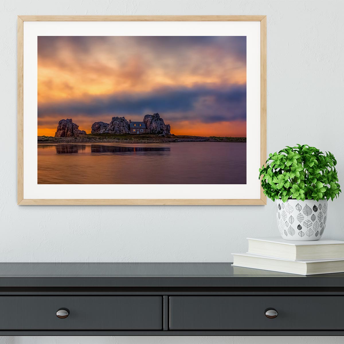 Sunset At Plougrescant Framed Print - Canvas Art Rocks - 3