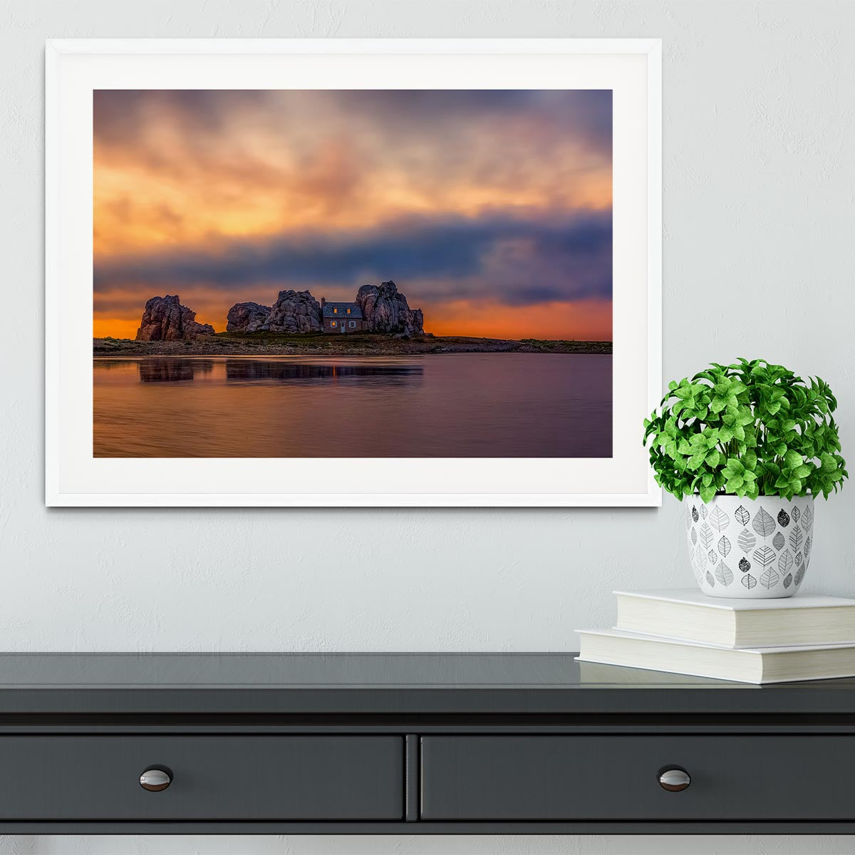 Sunset At Plougrescant Framed Print - Canvas Art Rocks - 5