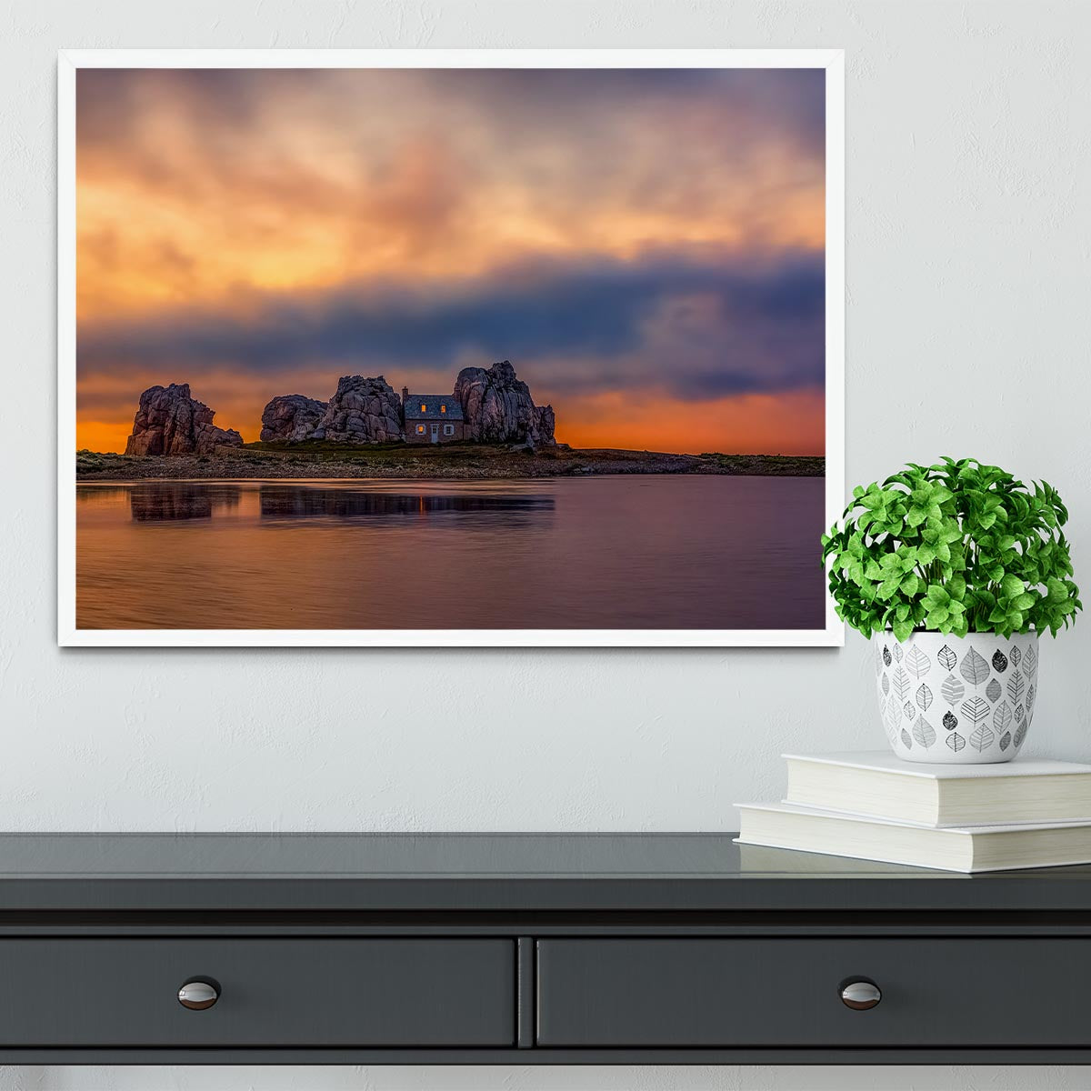 Sunset At Plougrescant Framed Print - Canvas Art Rocks -6