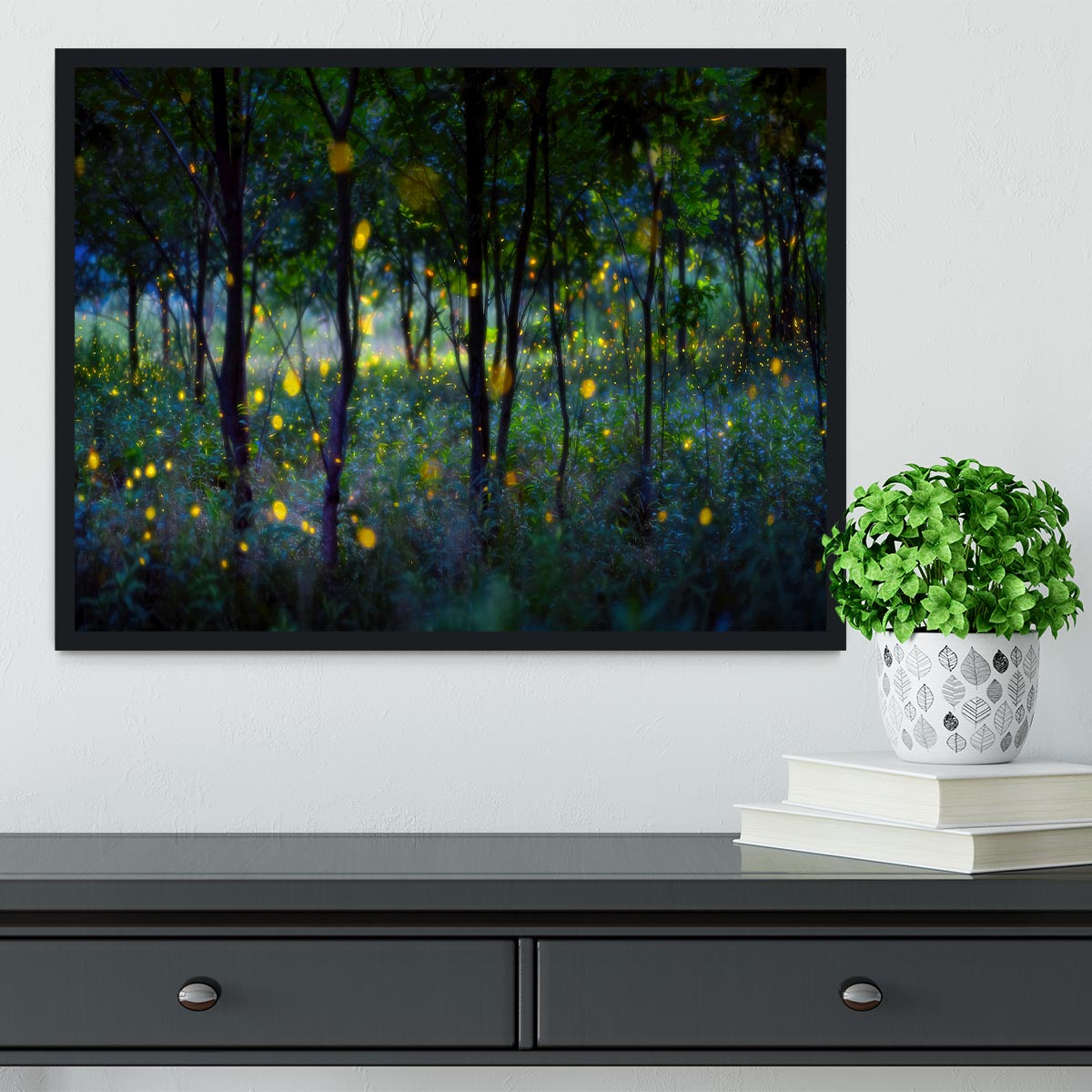 Magic Fireflies Framed Print - Canvas Art Rocks - 2