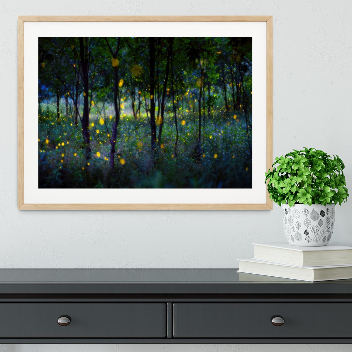 Magic Fireflies Framed Print - Canvas Art Rocks - 3