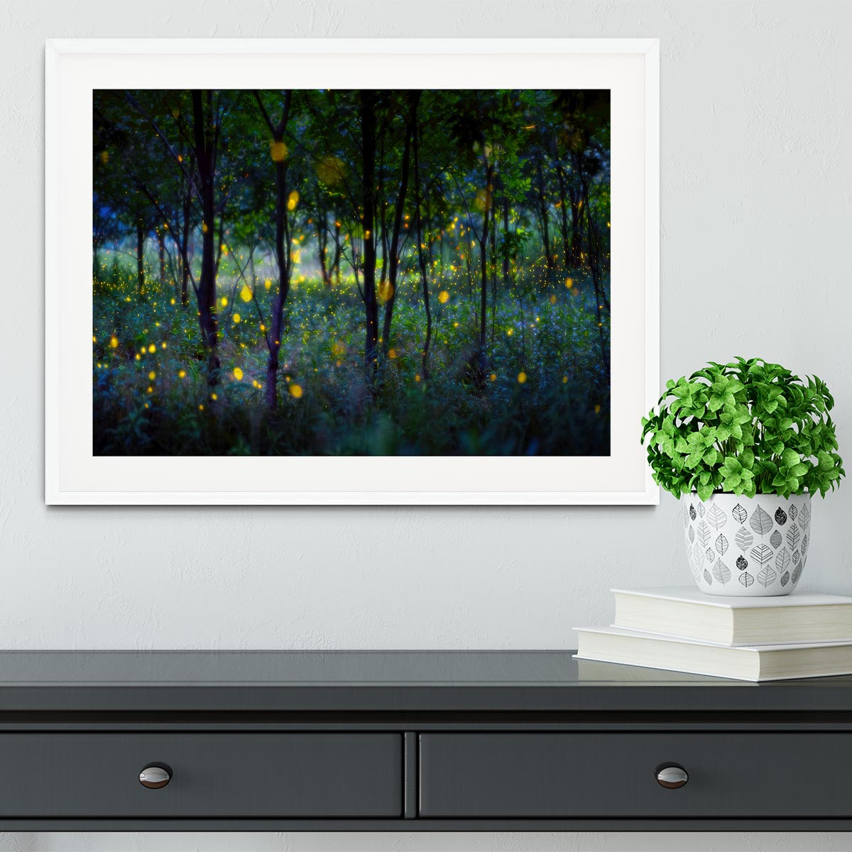 Magic Fireflies Framed Print - Canvas Art Rocks - 5