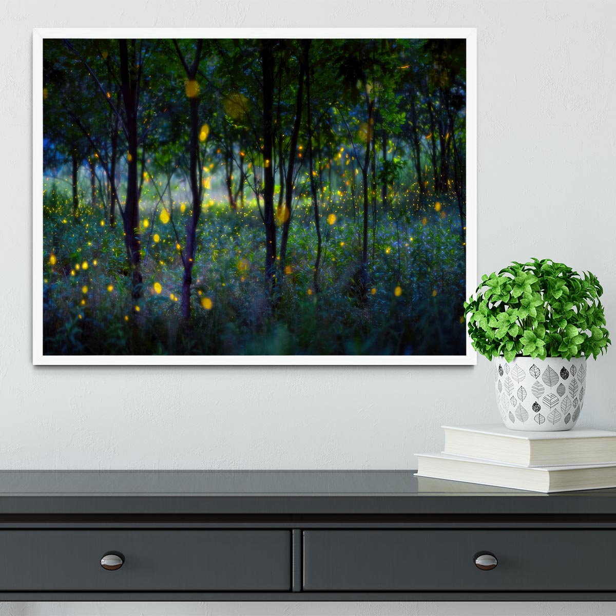 Magic Fireflies Framed Print - Canvas Art Rocks -6